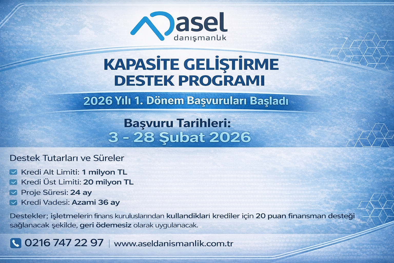 Kapasite Geliştirme Destek Programı’nın 2026 Yılı 1. Başvuru Dönemi Başladı